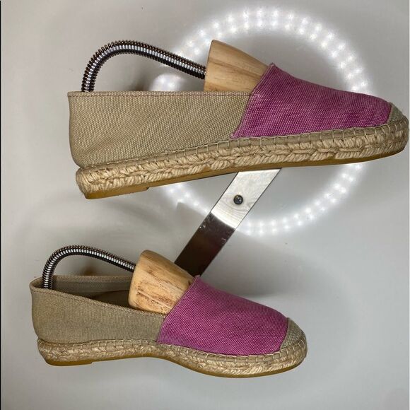 VIDORRETA Shoes Natural Canvas Flat Size 36 - Picture 1 of 7